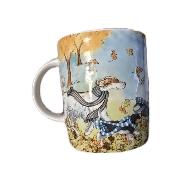 Pier 1 Park Avenue Puppies Pups Coffee Mug Lazy Sunday Dogs 22Oz Cup Retired LN - Picture 1 of 8